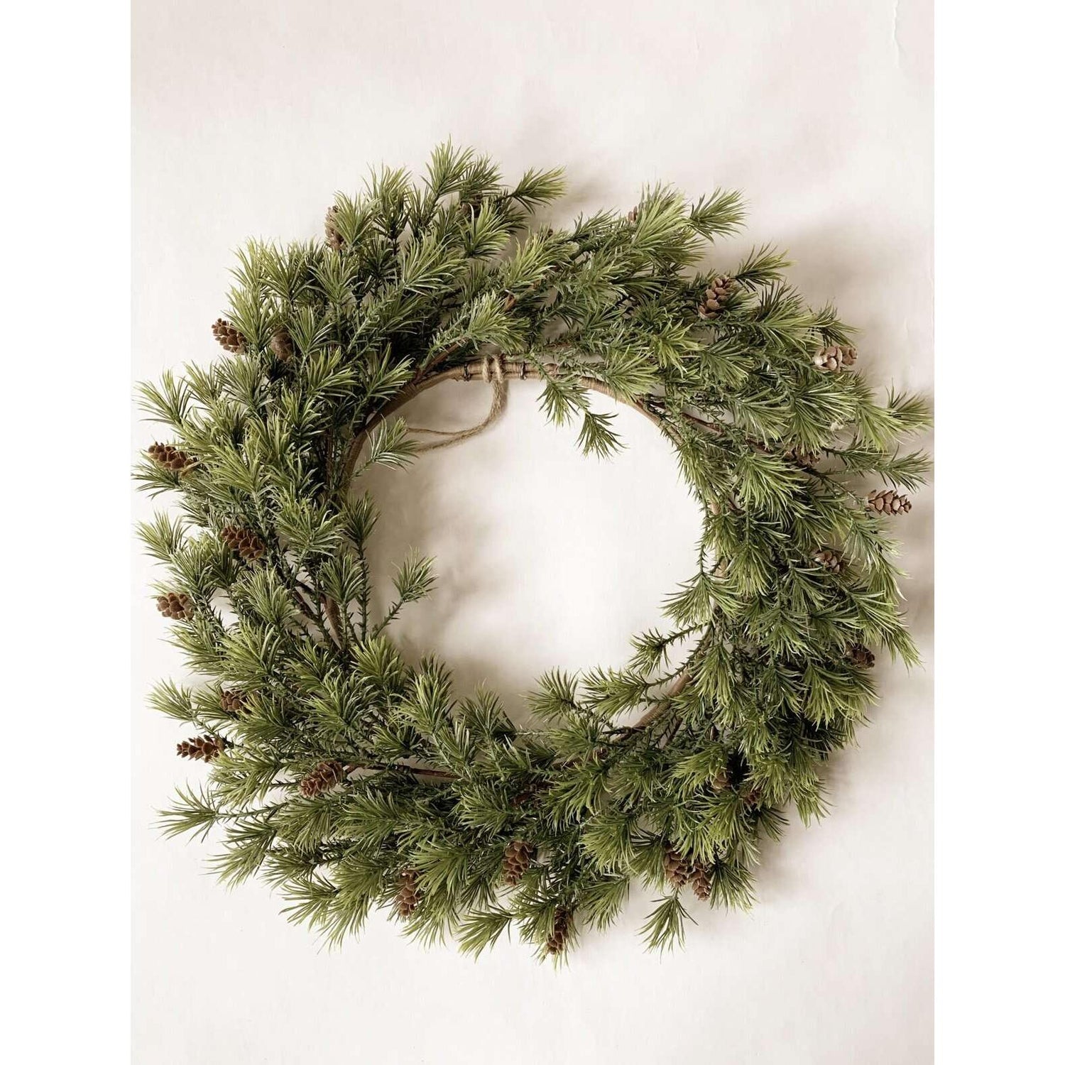 Barkrans med Kongler- Ø 50 Cm-lys-Norvigroup-Hyttefeber