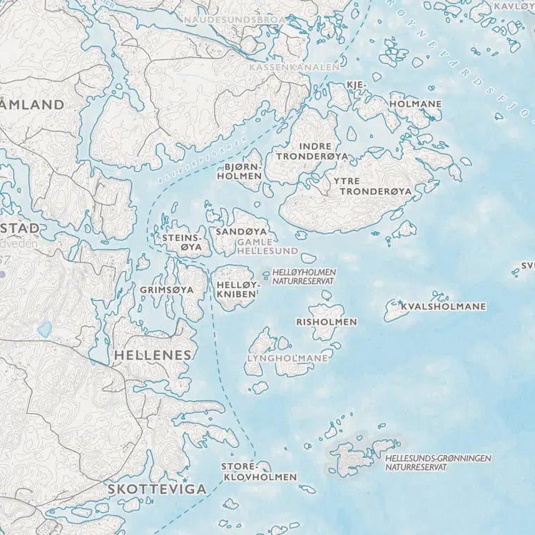 Skjærgårdskart Lillesand (50 x 70 cm)-Maps-Dapamaps-Hyttefeber