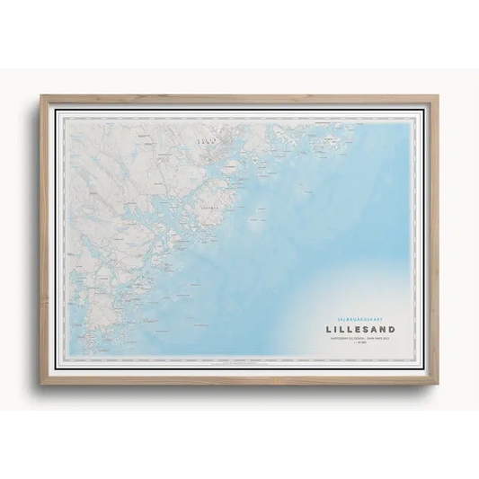 Skjærgårdskart Lillesand (50 x 70 cm)-Maps-Dapamaps-Hyttefeber