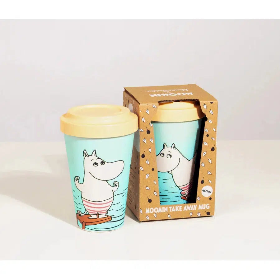 Moomin Take Away Mug - 450 ml - Mummitrollet Svømmer-Take Away Kopp-Moomin By NordicBuddies-Hyttefeber