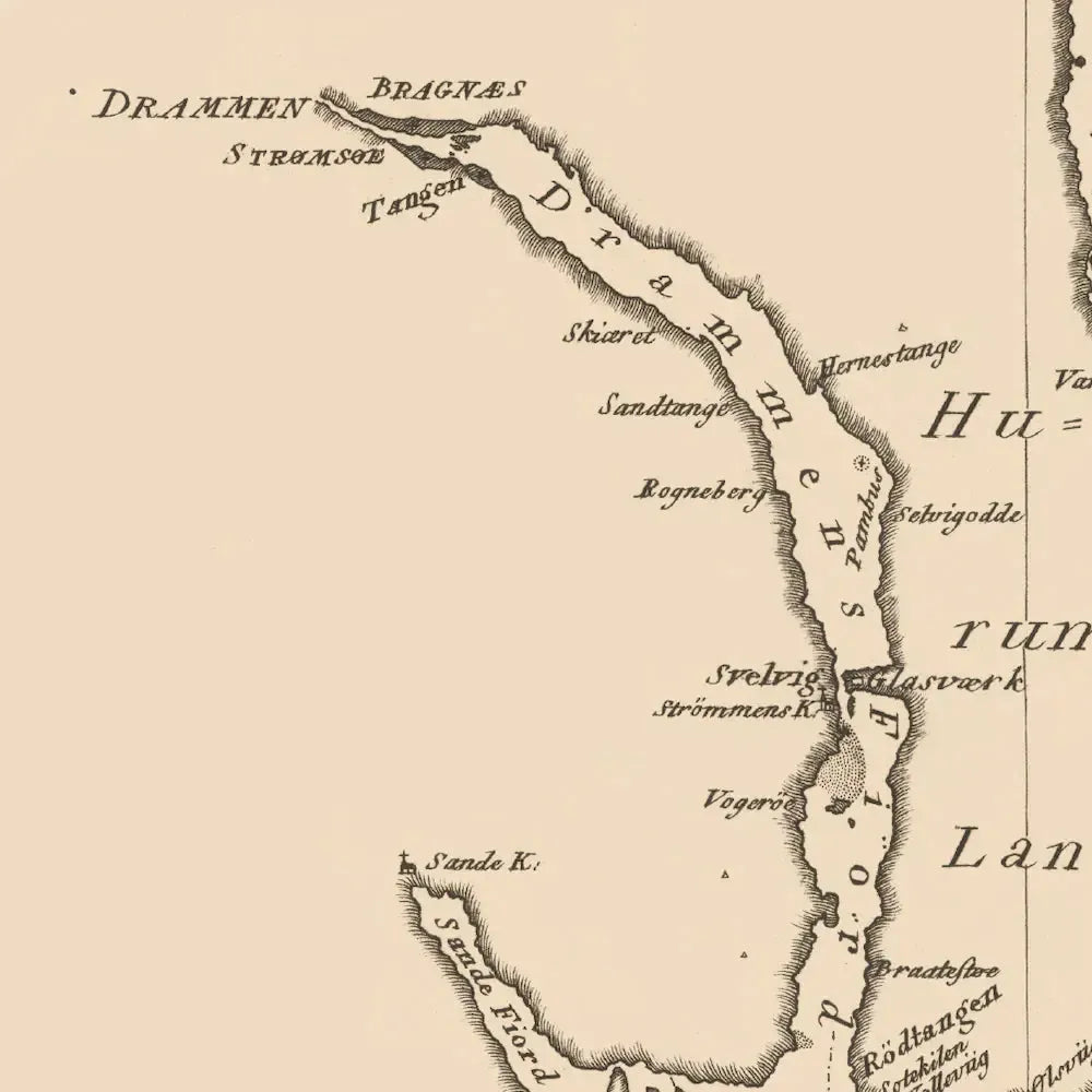 Retrokart - Oslofjorden 1803-Maps-Dapamaps-Hyttefeber