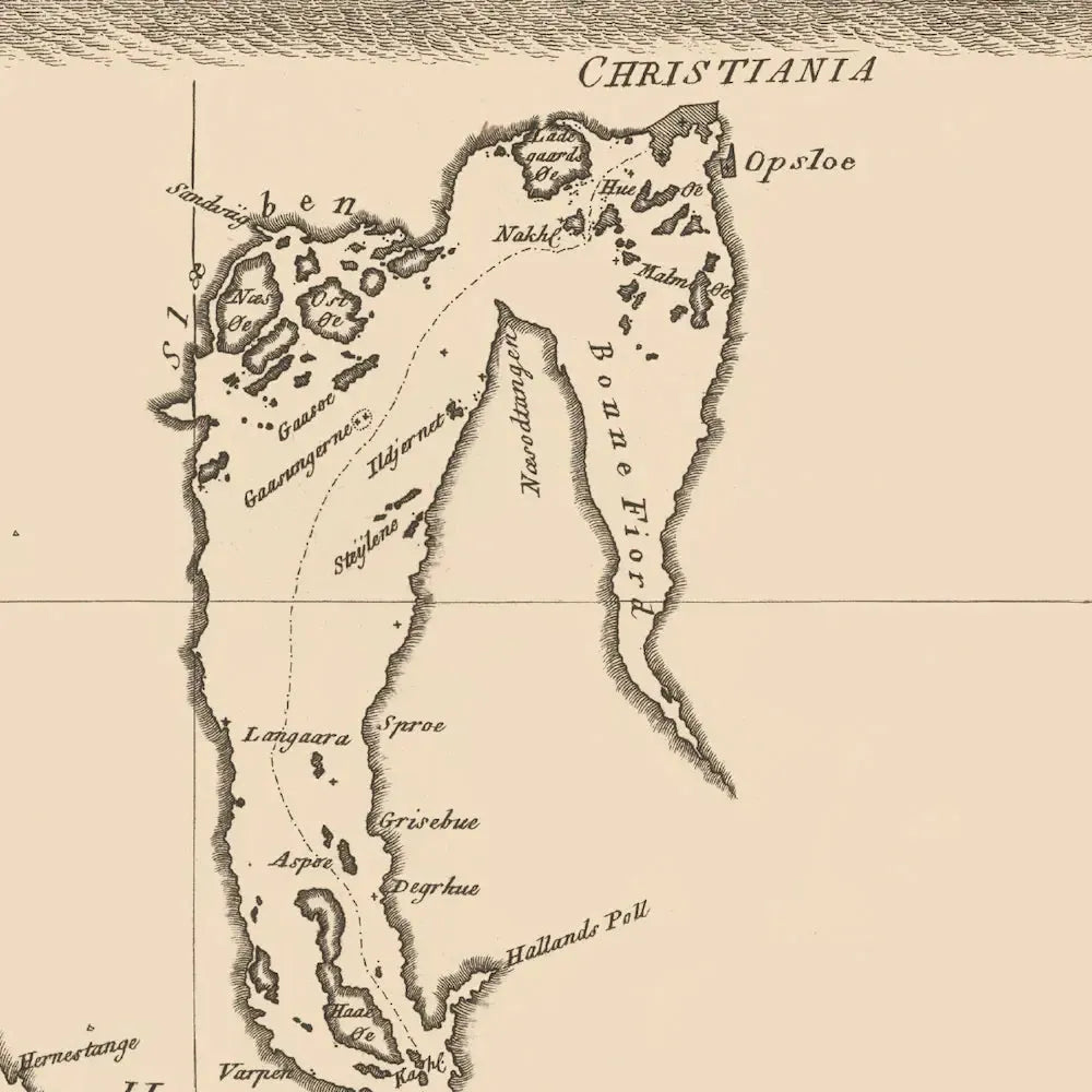 Retrokart - Oslofjorden 1803-Maps-Dapamaps-Hyttefeber