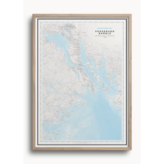 Skjærgårdskart Porsgrunn - Bamble (50x70 cm)-Maps-Dapamaps-Hyttefeber