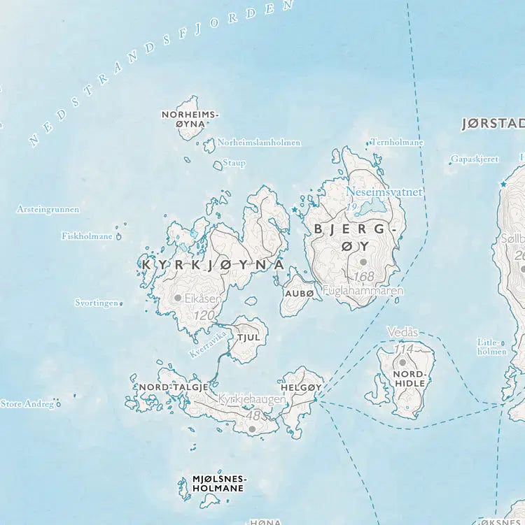 Skjærgårdskart - Stavanger (50x70 cm)-Maps-Dapamaps-Hyttefeber