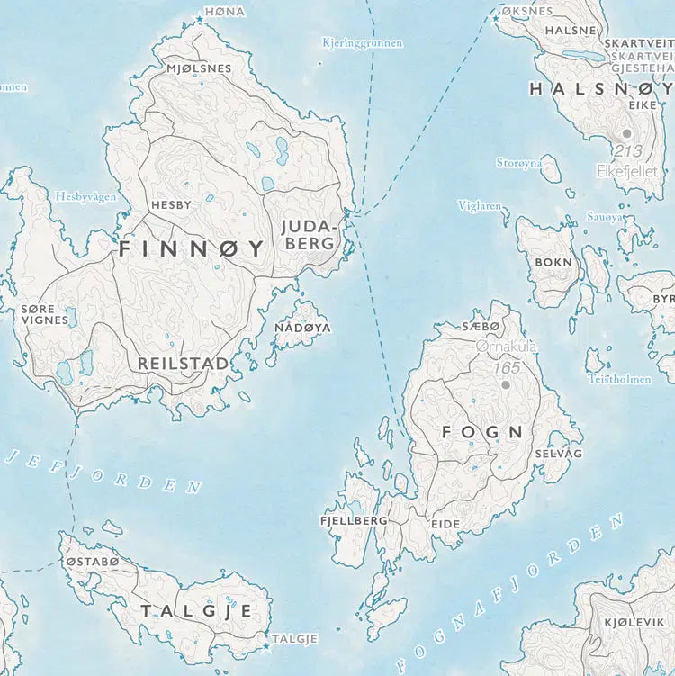 Skjærgårdskart - Stavanger (50x70 cm)-Maps-Dapamaps-Hyttefeber