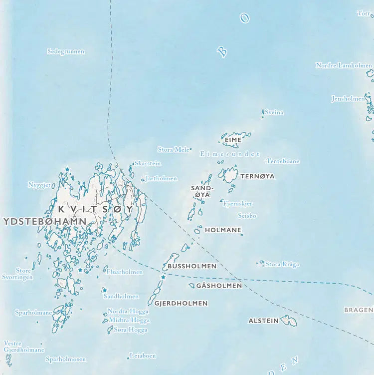 Skjærgårdskart - Stavanger (50x70 cm)-Maps-Dapamaps-Hyttefeber