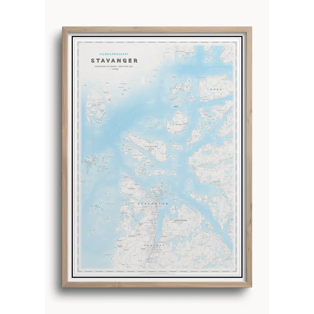 Skjærgårdskart - Stavanger (50x70 cm)-Maps-Dapamaps-Hyttefeber