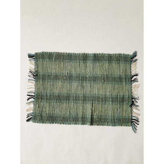 Dørmatte - Bomull Striper - 50×70 Cm - Sjøgrønn-Dørmatte-Trend Design-Hyttefeber