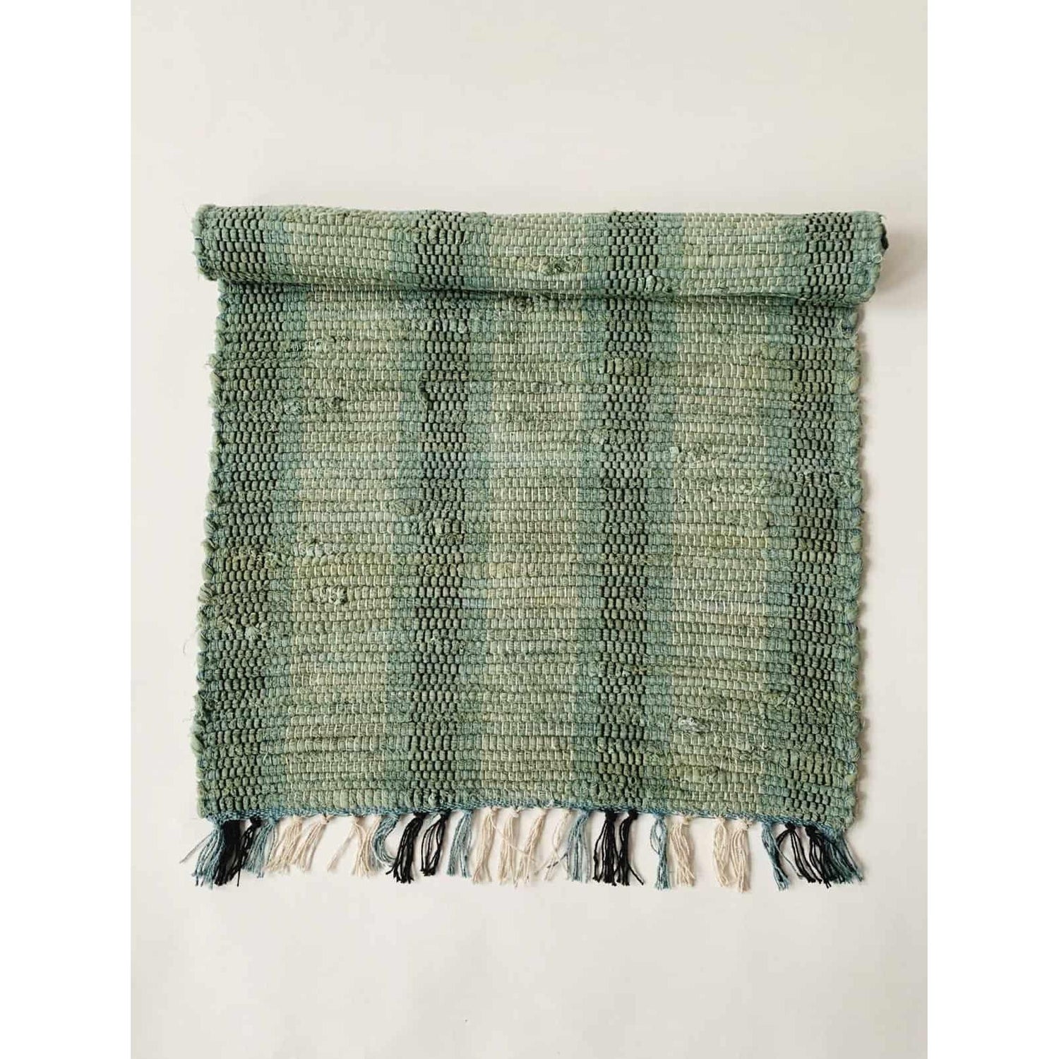 Rye - Bomull - Striper - 60×160 Cm - Sjøgrønn-gulvteppe-Trend Design-Hyttefeber