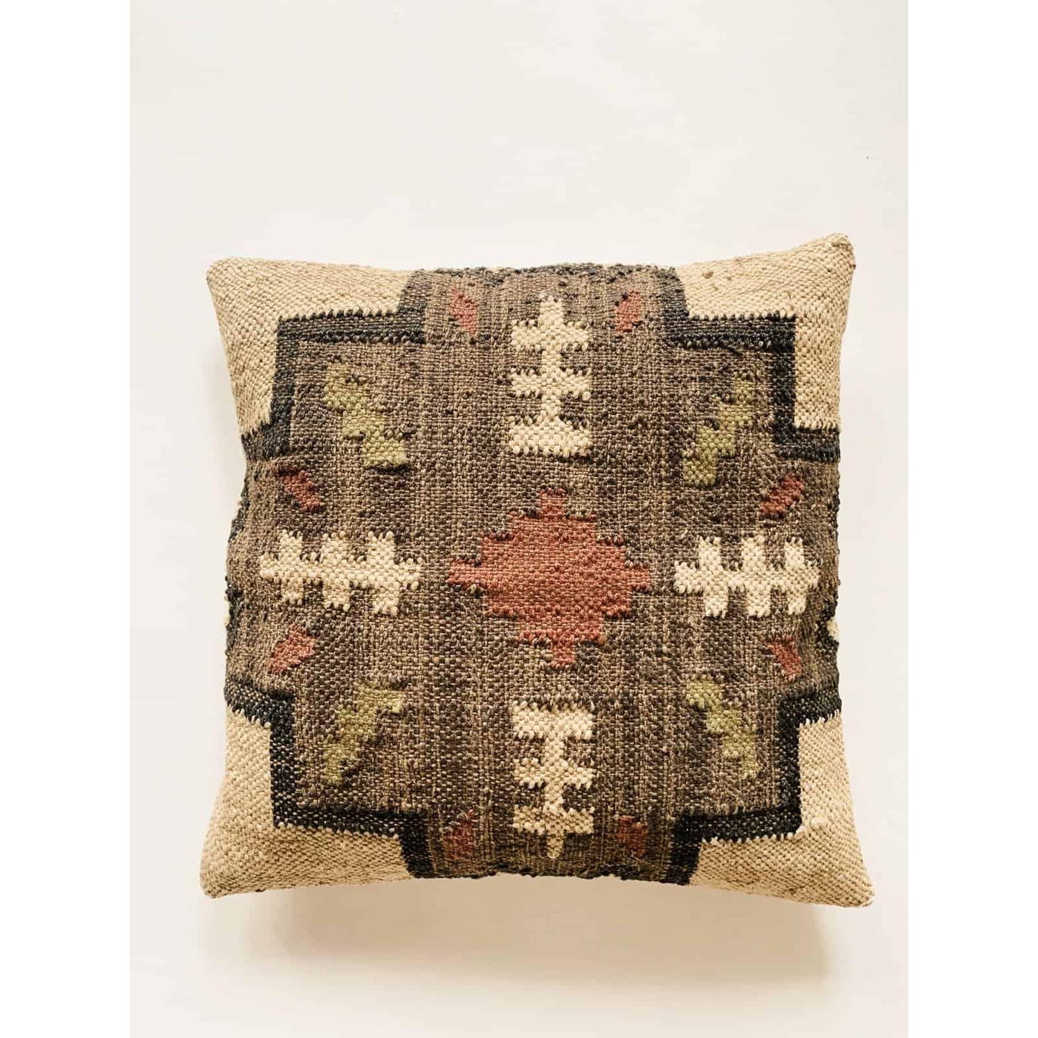 Putetrekk 50×50 - Kelim - Brunt-Putetrekk-Trend Design-Hyttefeber