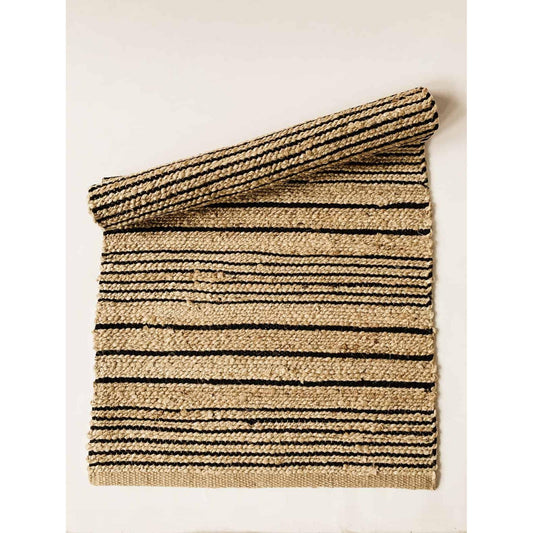 Rye - Jute - Sorte Striper - 70×160 Cm-gulvteppe-Trend Design-Hyttefeber