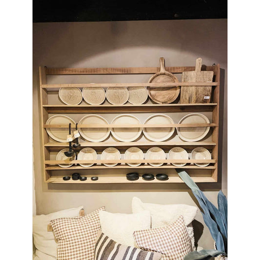 Vintage Tallerkenhylle - 150x10x100cm-Møbler og Bord-Trend Design-Hyttefeber