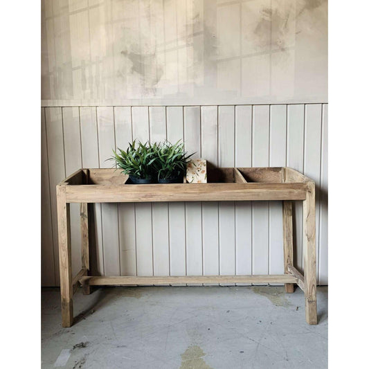 Vintage Konsollbord med 4 rom - 125x40x80cm-Møbler og Bord-Trend Design-Hyttefeber
