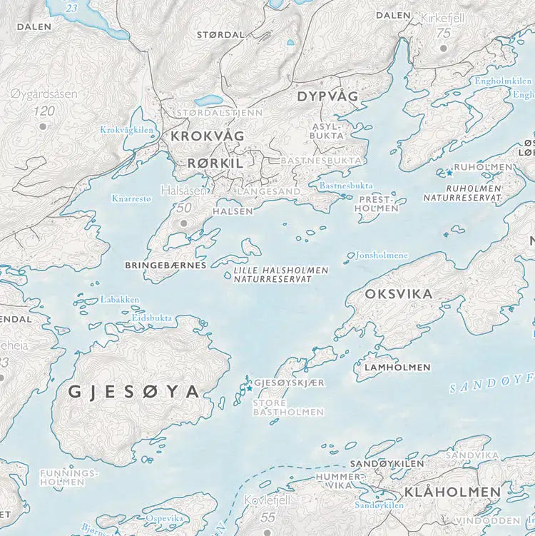 Skjærgårdskart Tvedestrand (50x70 cm)-Maps-Dapamaps-Hyttefeber