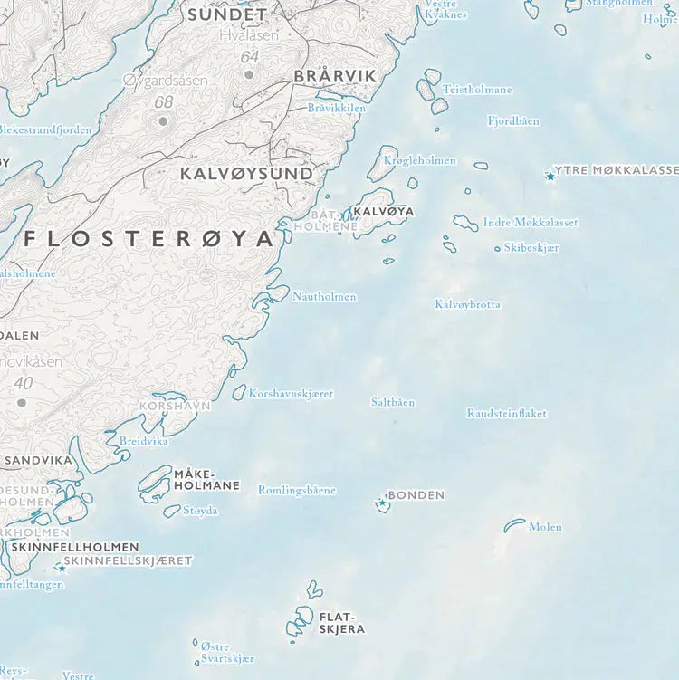 Skjærgårdskart Tvedestrand (50x70 cm)-Maps-Dapamaps-Hyttefeber