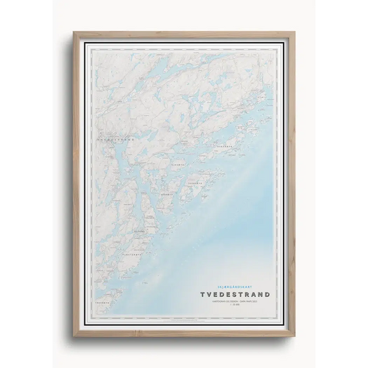 Skjærgårdskart Tvedestrand (50x70 cm)-Maps-Dapamaps-Hyttefeber