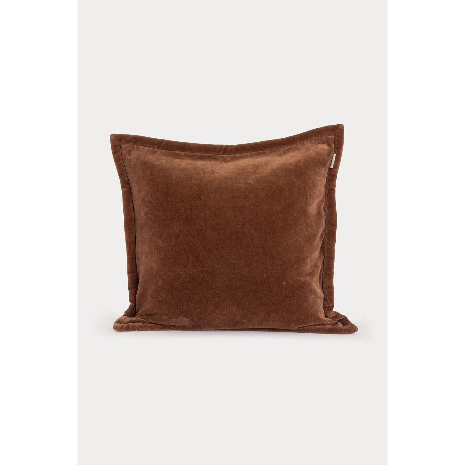 Putetrekk Fløyel Marone med Paddet Kant 50x50 cm-Putetrekk-Lama-Hyttefeber