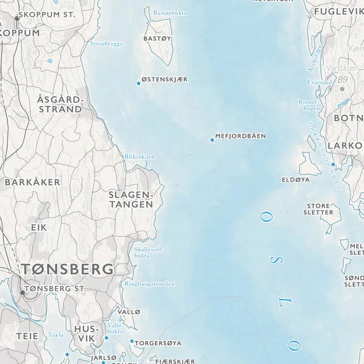 Ytre Oslofjord (50x70 cm)-Maps-Dapamaps-Hyttefeber