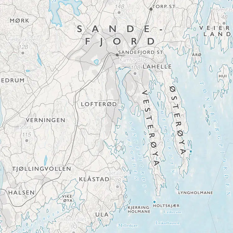 Ytre Oslofjord (50x70 cm)-Maps-Dapamaps-Hyttefeber