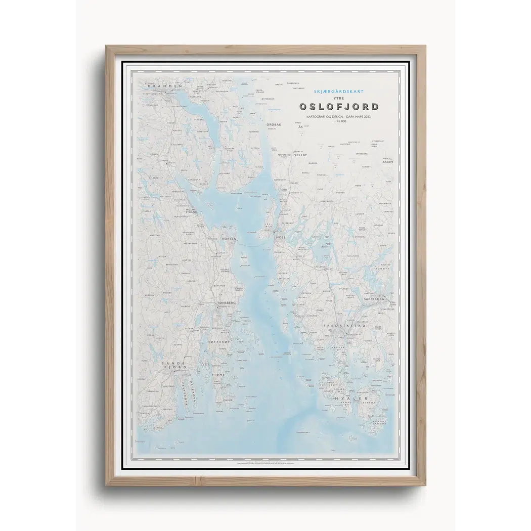 Ytre Oslofjord (50x70 cm)-Maps-Dapamaps-Hyttefeber