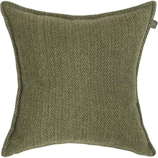 Halvor Bakke - Putetrekk - Asima - Resirkulert Ull - Grønn - 50x50-Norvigroup-Hyttefeber
