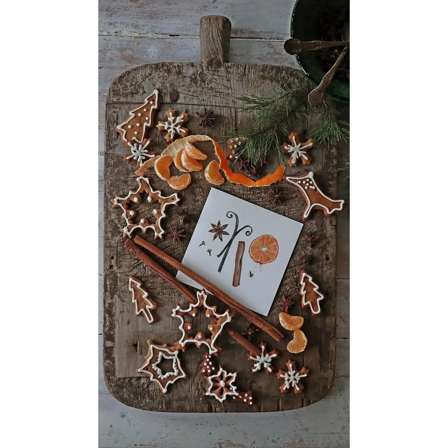 Stor julekortpakke - 15 doble kunstkort med konvolutt-Hyttefeber-Hyttefeber