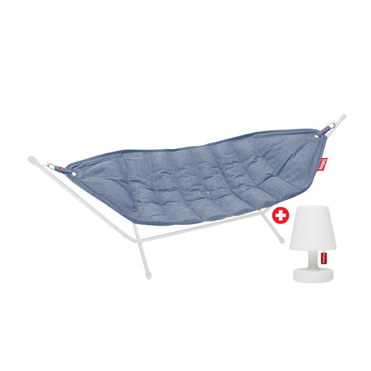 Fatboy® Headdemock Superb Hammock (stativ lys grå) Storm Blue-Hengekøyer-Fatboy-Hyttefeber