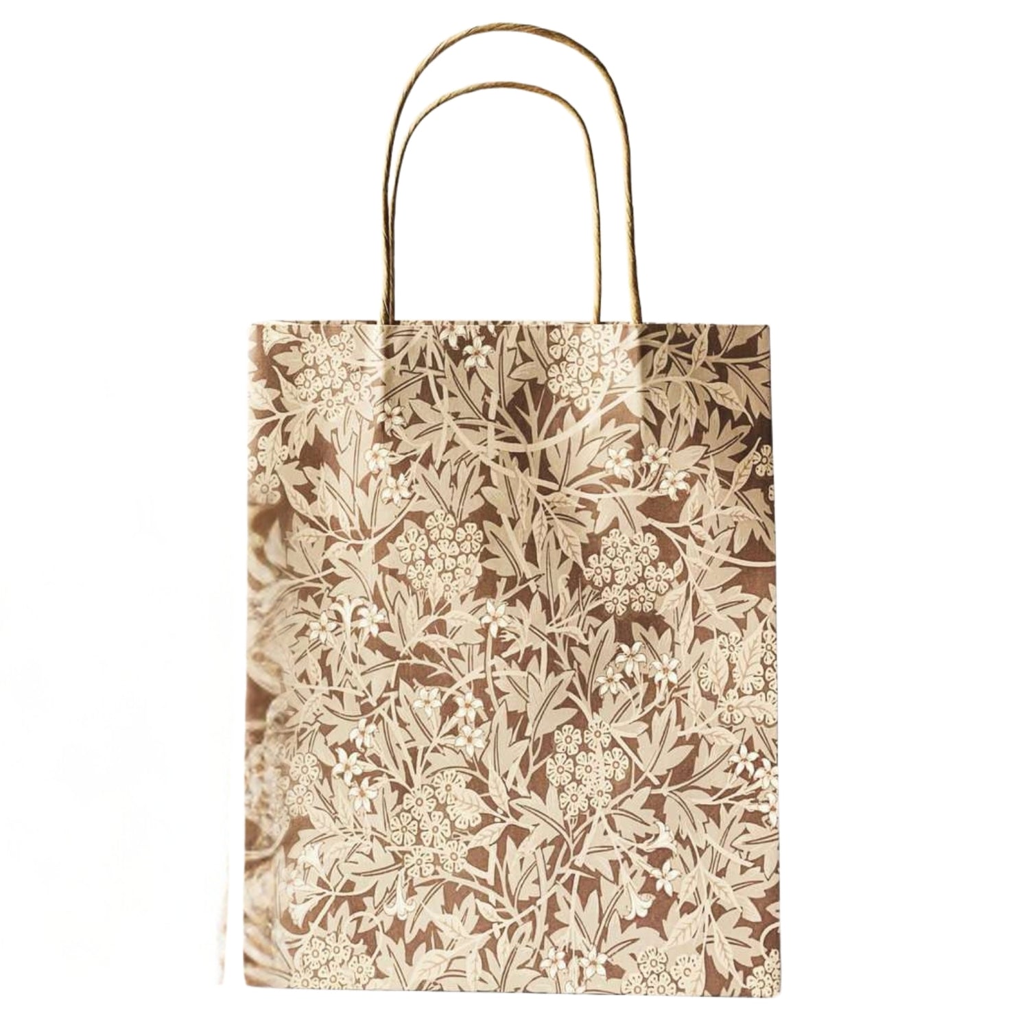 Gavepose i tykt kvalitetspapir, 20x25 cm - brunt mønster-Trend Design-Hyttefeber