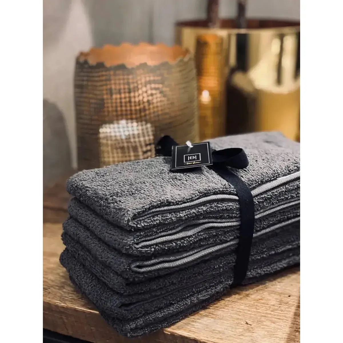 Halvor Bakke - Everyday håndhåndkler - Grå/Plum Kitten - 6-pk-Kjøkkenhåndklær-NorviGroup-Hyttefeber