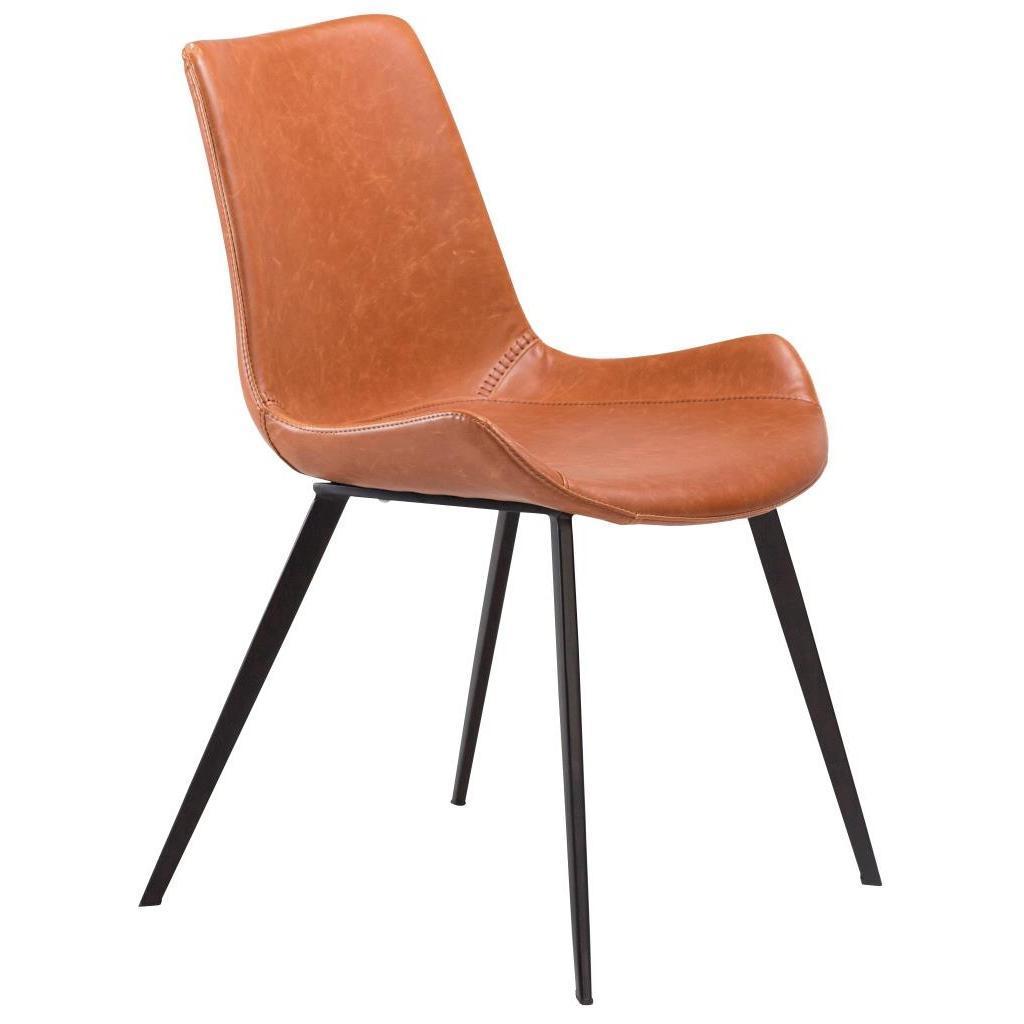 Dan-Form - Hype spisestol i kunstskinn - 2 stk-Møbler og Bord-Interio-Brun-Hyttefeber