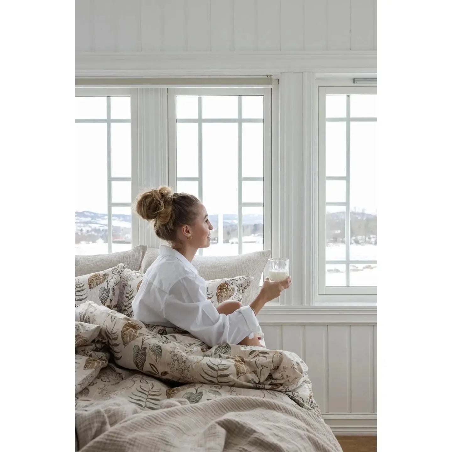 Borås Cotton - Marilyn sengesett - Beige-Sengetøy-NorviGroup-Hyttefeber