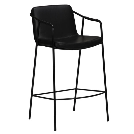 Dan-Form Boto counterstol (barstol) i kunstskinn - 2 stk-Møbler og Bord-Hyttefeber-Sort-Hyttefeber