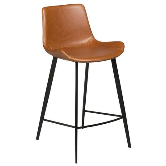 Dan-Form - Hype counterstol/barstol i kunstskinn - 2 stk-Møbler og Bord-Interio-Brun-Hyttefeber