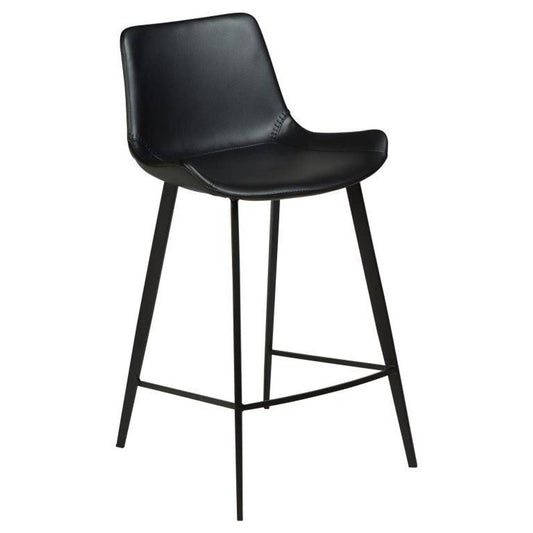 Dan-Form - Hype counterstol/barstol i kunstskinn - 2 stk-Møbler og Bord-Interio-Svart-Hyttefeber