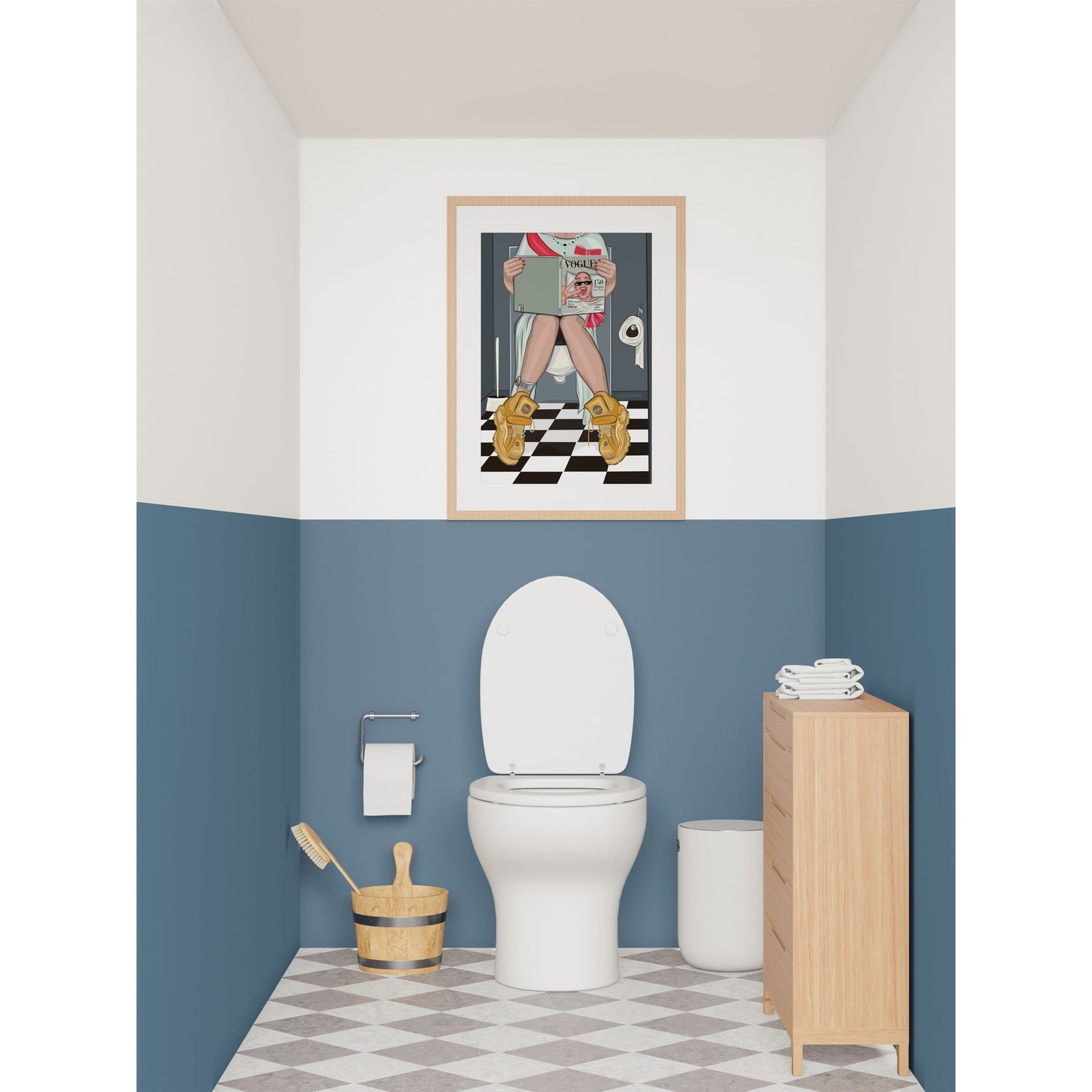 WC Queen (signert/nummerert)-Kunsttrykk-Brunsvik Design-Hyttefeber