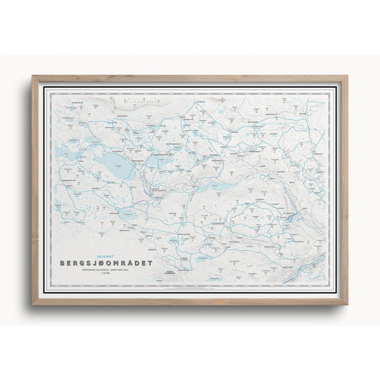 Skikart Bergsjøområdet (50 x 70 cm)-Maps-Dapamaps-Hyttefeber