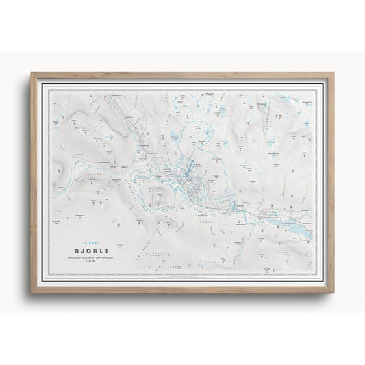 Skikart for Bjorli (50x70cm)-Maps-Dapamaps-Hyttefeber