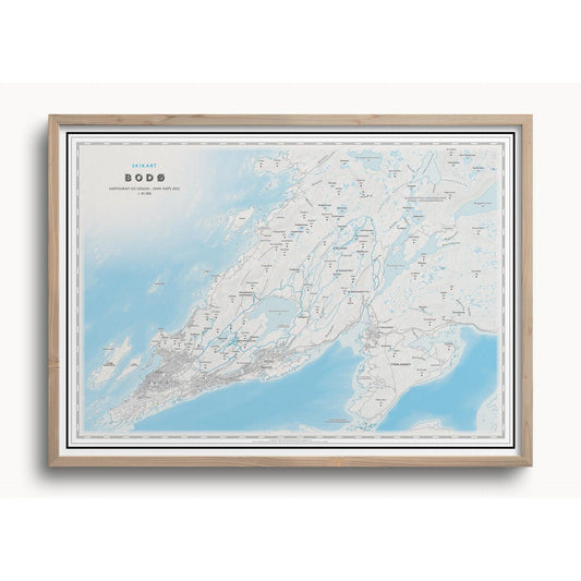 Skikart Bodømarka (50x70 cm)-Maps-Dapamaps-Hyttefeber