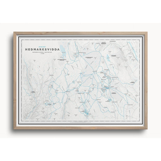 Skikart Hedmarksvidda (50x70cm)-Maps-Dapamaps-Hyttefeber