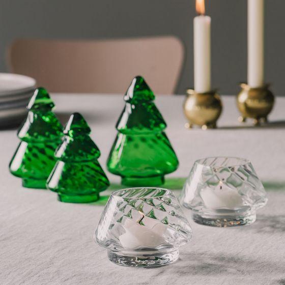 Juletre Gran Grønn Optikk 115mm-Julepynt-Hadeland Glassverk-Hyttefeber