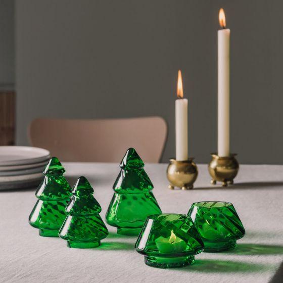 Juletre Gran Grønn Optikk 115mm-Julepynt-Hadeland Glassverk-Hyttefeber