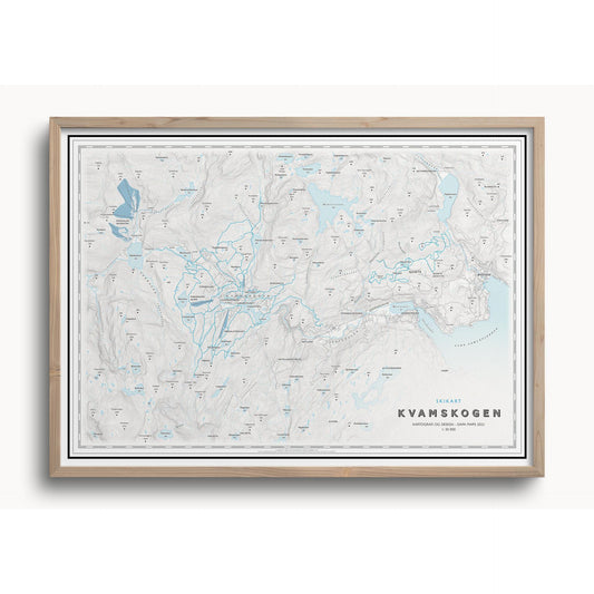 Skikart Kvamskogen (50x70 cm)-Maps-Dapamaps-Hyttefeber