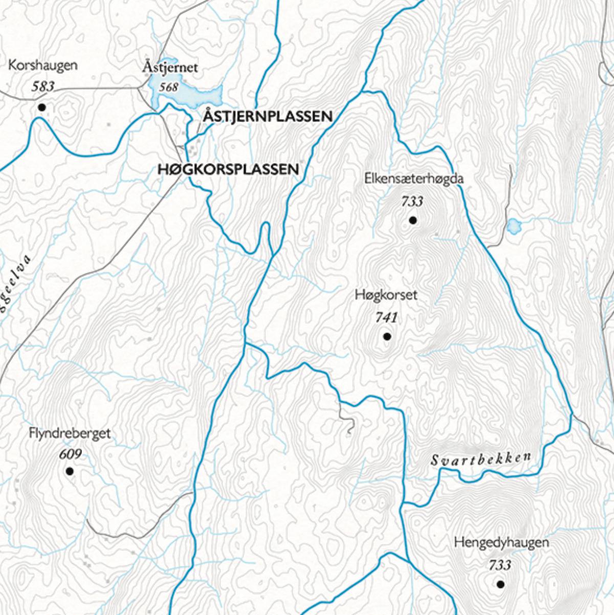 Skikart Lygna (50x70 cm)-Maps-Dapamaps-Hyttefeber