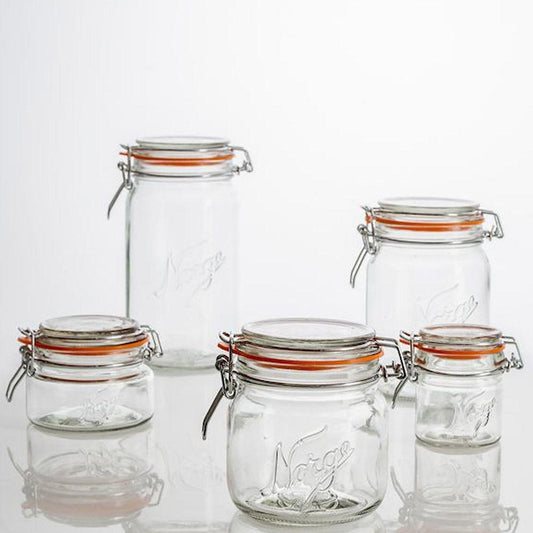 Norgesglass med Hengslet Lokk 0.7l-Oppbevaring-Norgesglasset-Hyttefeber