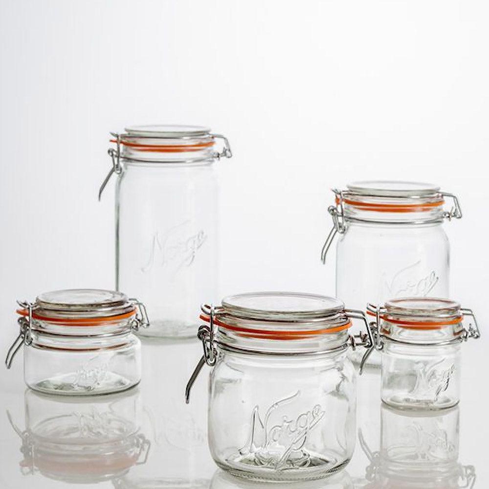 Norgesglass med Hengslet Lokk 1l-Oppbevaring-Norgesglasset-Hyttefeber