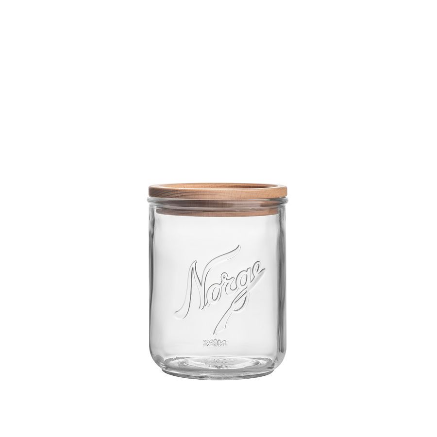 Norgesglasset Glasskrukke liten (13cm)-Oppbevaring-Norgesglasset-Hyttefeber