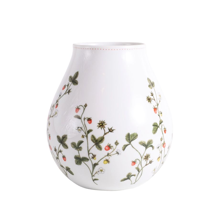 Nyhet! Jordbæreng Vase 19cm-Mugger og Vaser-Porsgrunds Porselænsfabrik-Hyttefeber