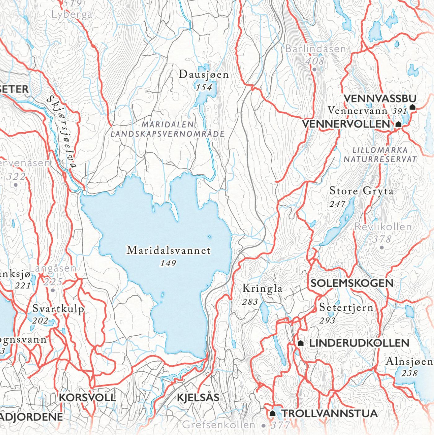 Turkart Oslo Nordmark-Posters, Prints, & Visual Artwork-Dapa Maps-Hyttefeber
