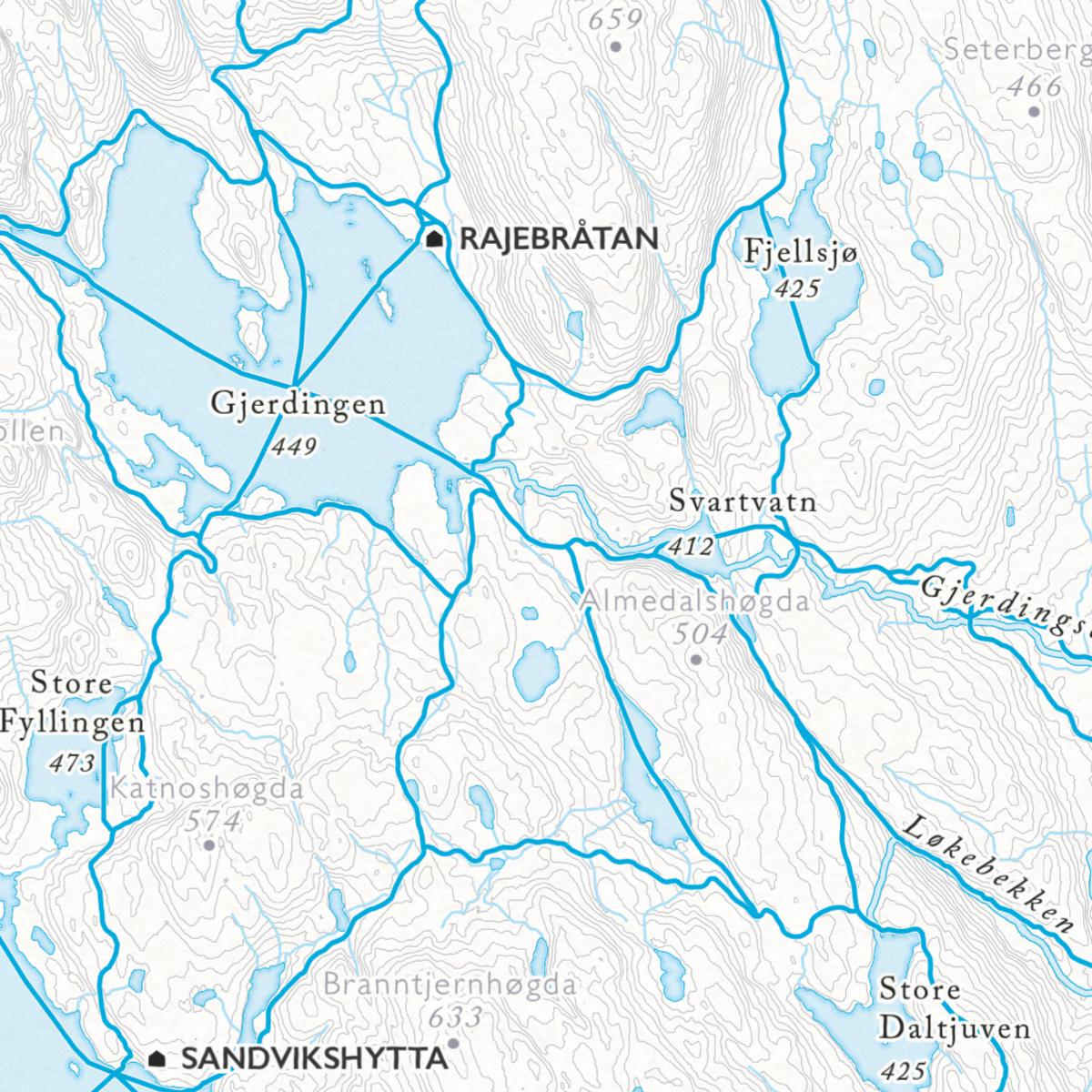 Skikart Oslo Nordmark (50x70 cm)-Maps-Dapamaps-Hyttefeber