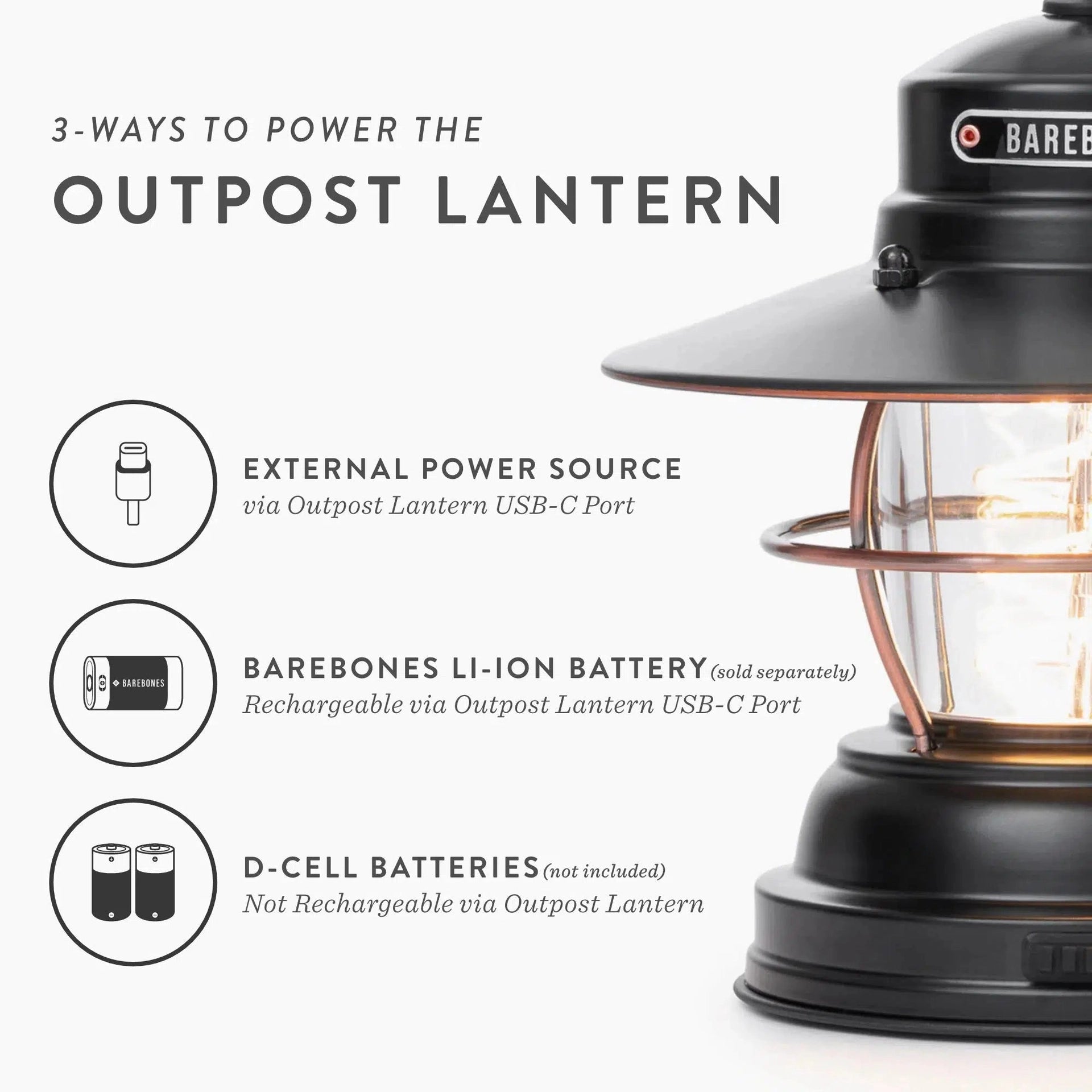 Barebone - Outpost Lantern-Oppladbar Lampe-Barebones-Hyttefeber